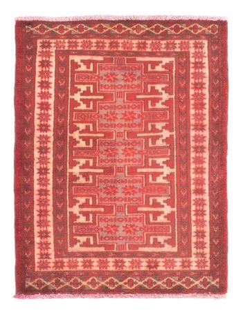 Turkaman Rug - 92 x 68 cm - light red