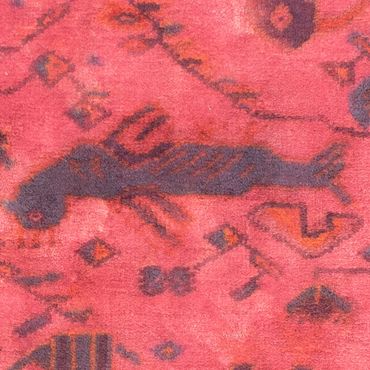 Turkaman Rug - 86 x 63 cm - light red