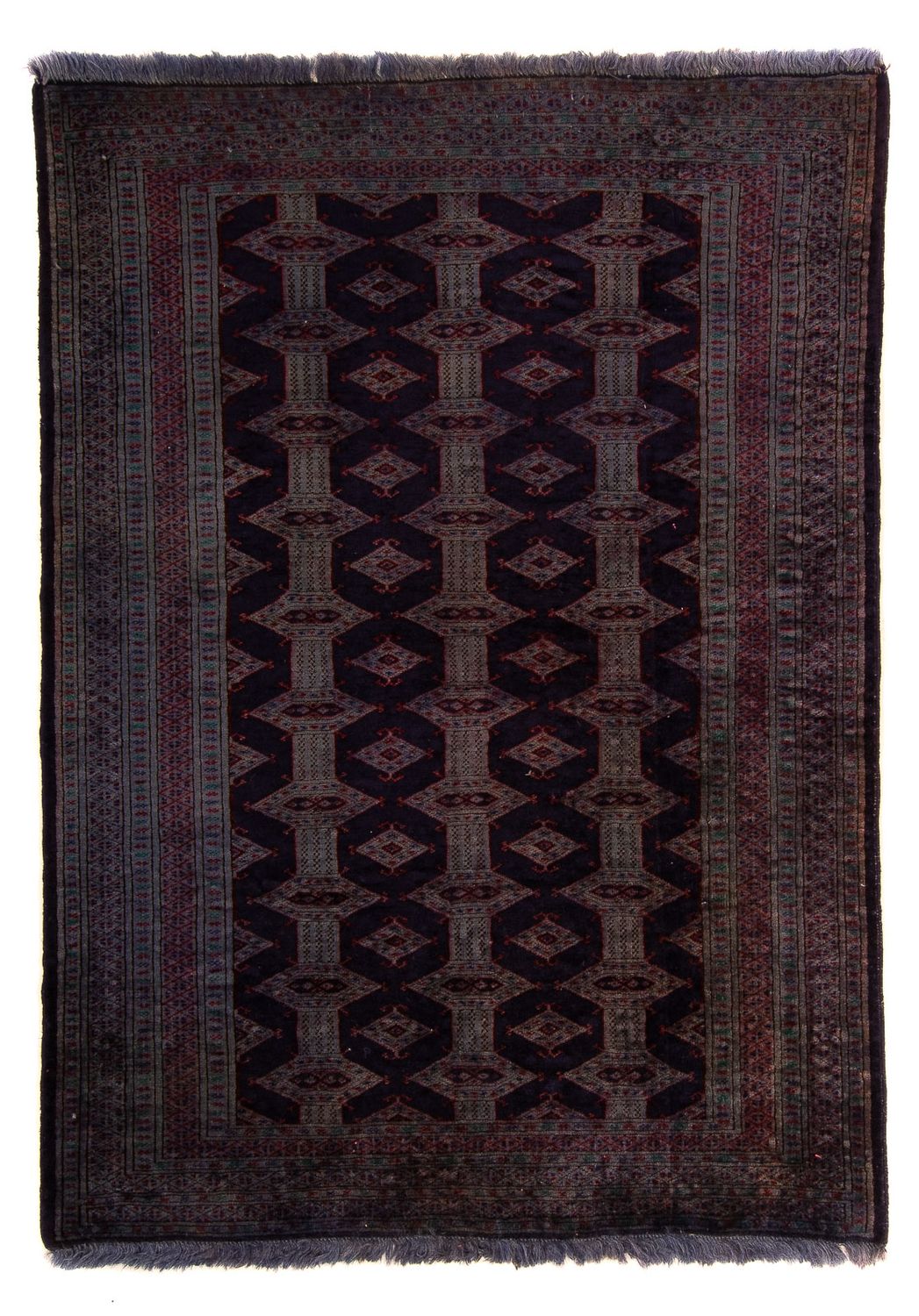 Turkaman Rug - 147 x 108 cm - dark brown