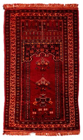 Pakistani Rug - 115 x 64 cm - dark red