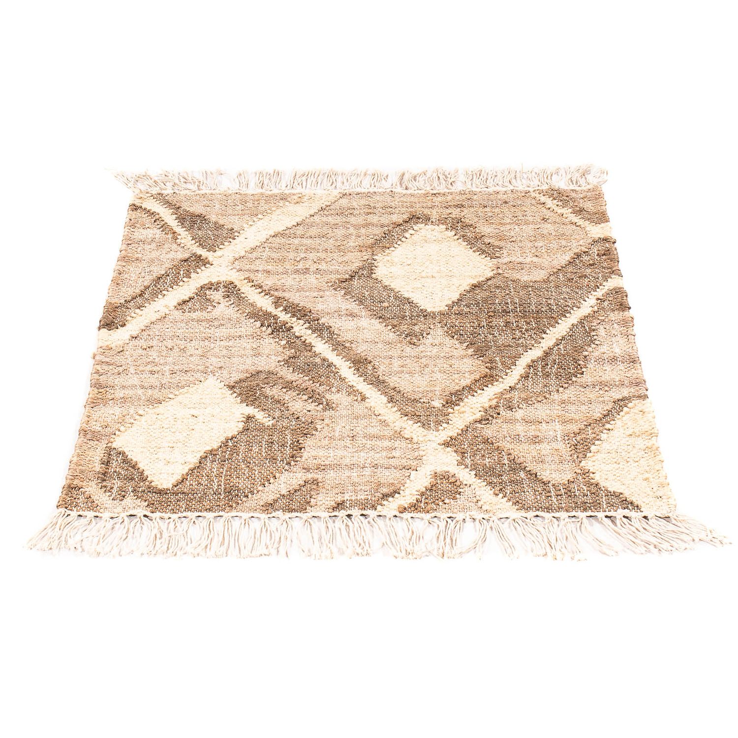 Kelim Rug - Trendy square  - 63 x 62 cm - light brown