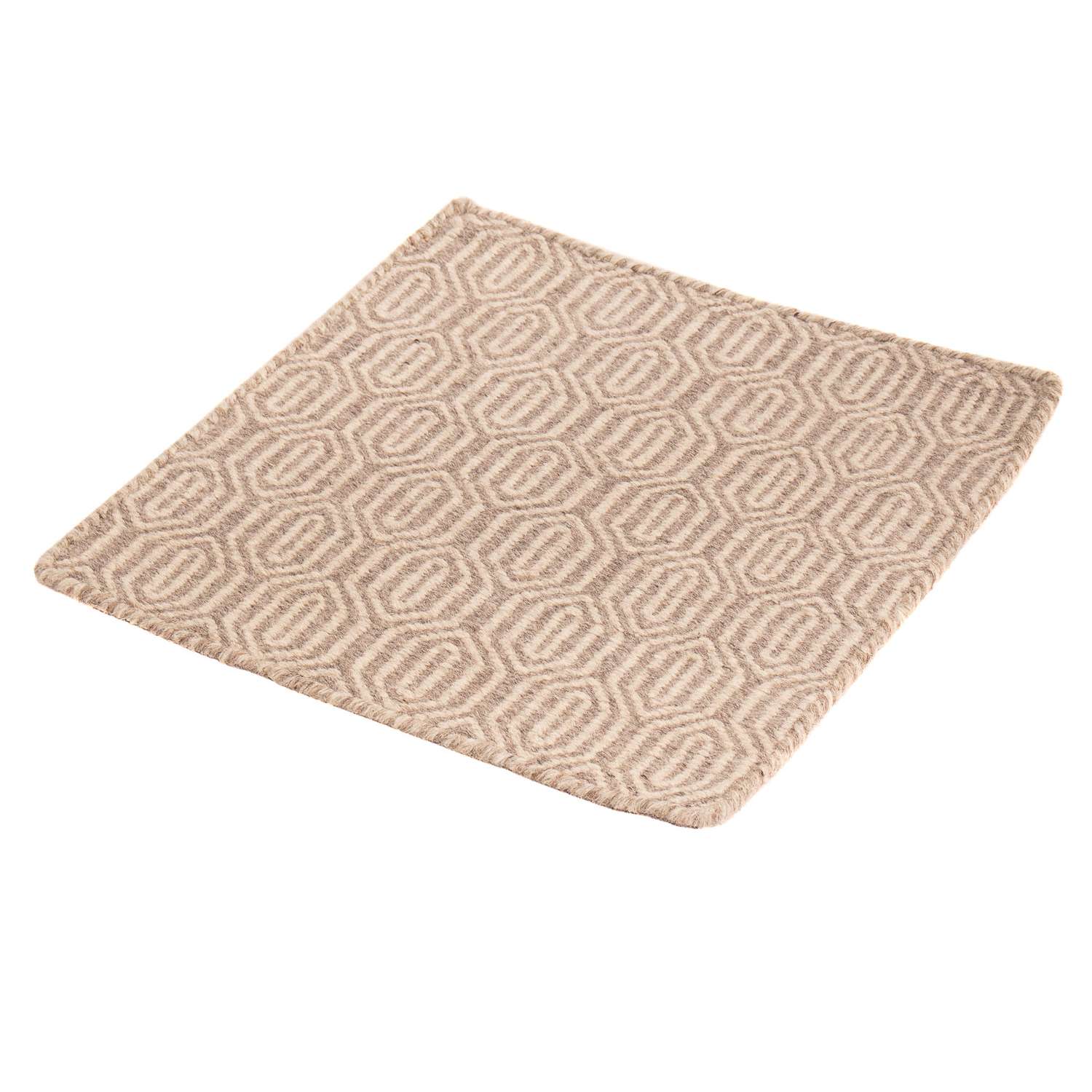 Kelim Rug - Trendy square  - 46 x 45 cm - light brown