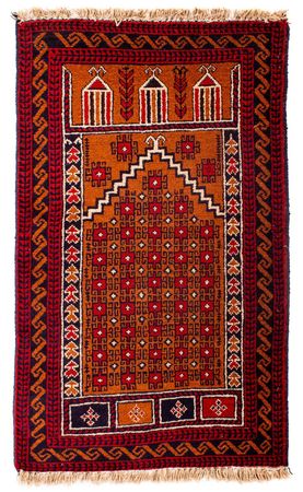 Belutsch Rug - 128 x 75 cm - dark red