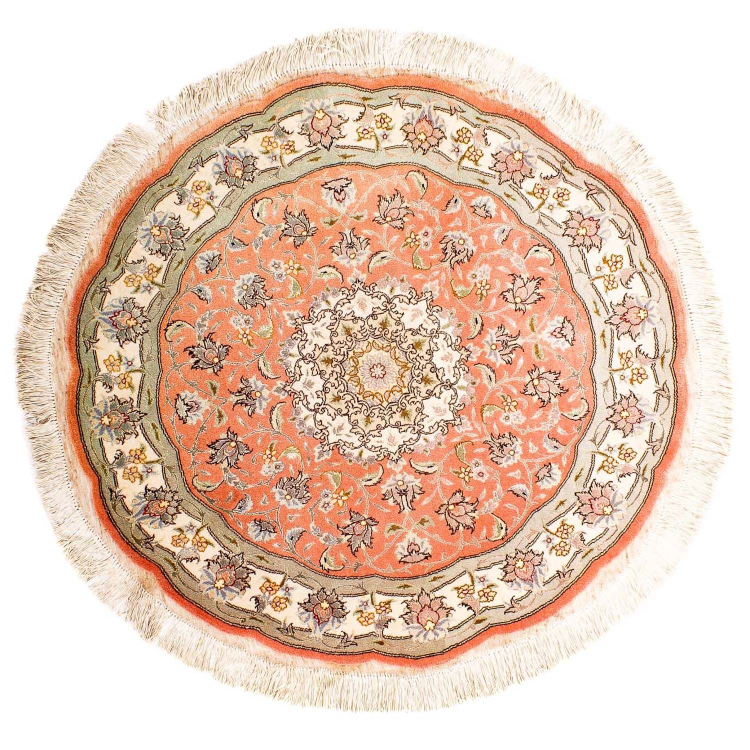 Perser Rug - Tabriz - Royal round  - 102 x 102 cm - light red