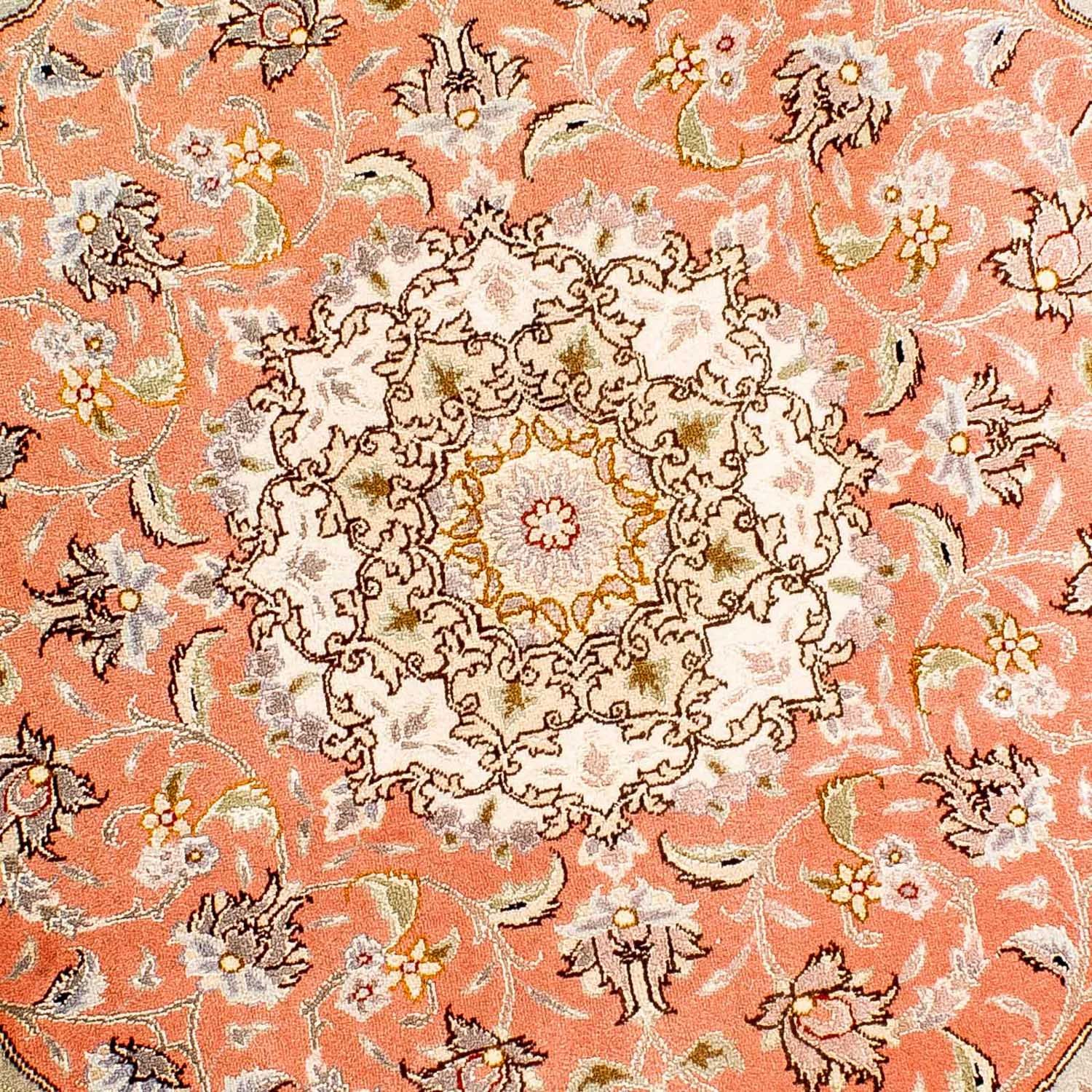 Perser Rug - Tabriz - Royal round  - 102 x 102 cm - light red