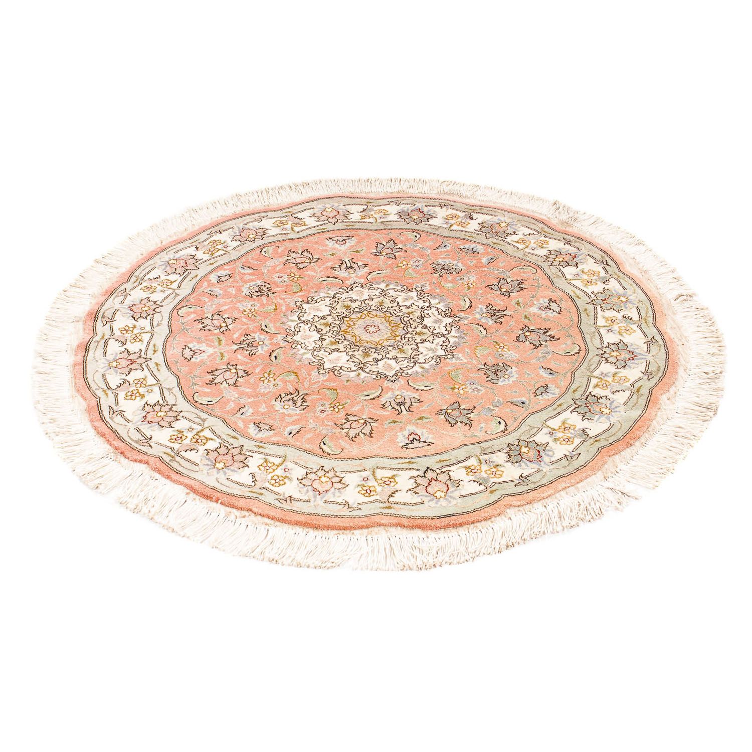 Perser Rug - Tabriz - Royal round  - 102 x 102 cm - light red