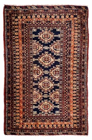 Afghan Rug - 140 x 94 cm - dark blue