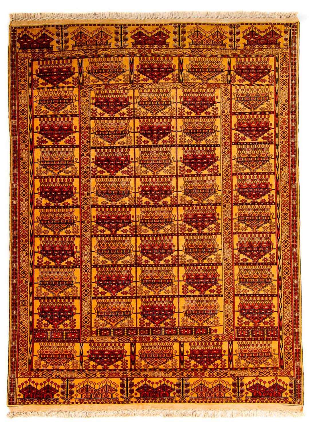 Silk Rug - Afghan Silk - 173 x 126 cm - gold