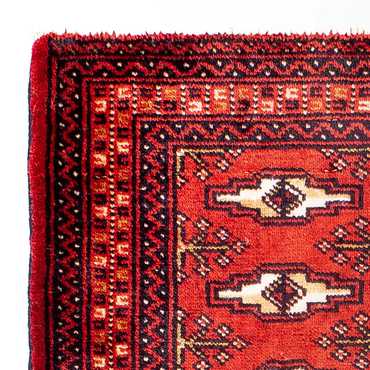 Turkaman Rug - 88 x 67 cm - dark red