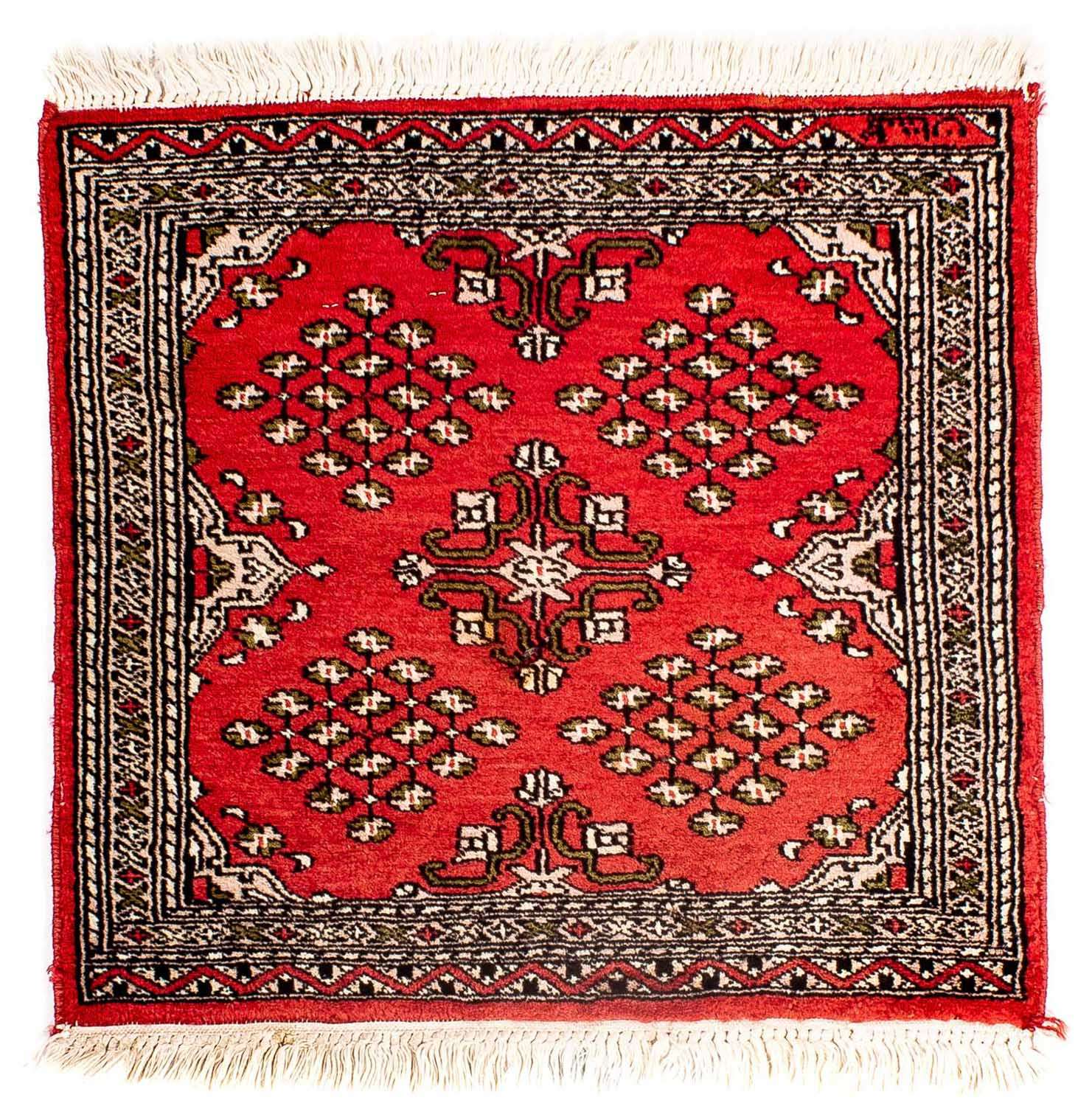 Pakistani Rug square  - 63 x 62 cm - red