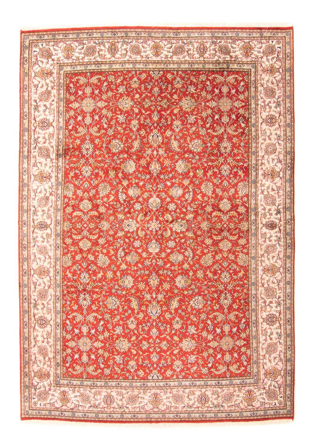 Silk Rug - Kashmir Silk - 277 x 186 cm - red