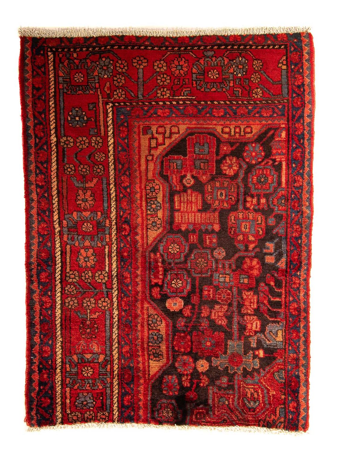 Perser Rug - Nomadic - 132 x 95 cm - dark red