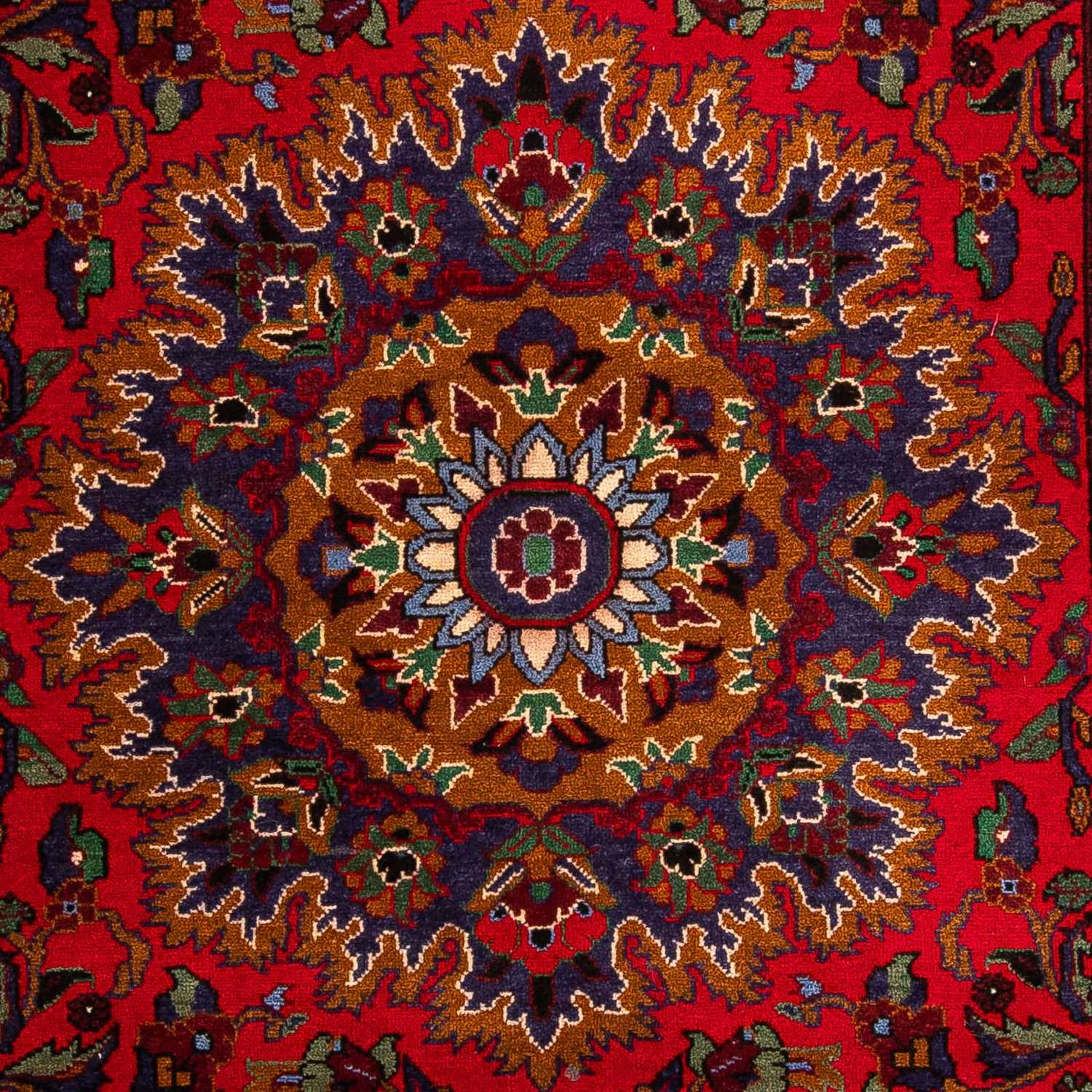 Runner Afghan Rug - 205 x 114 cm - dark red