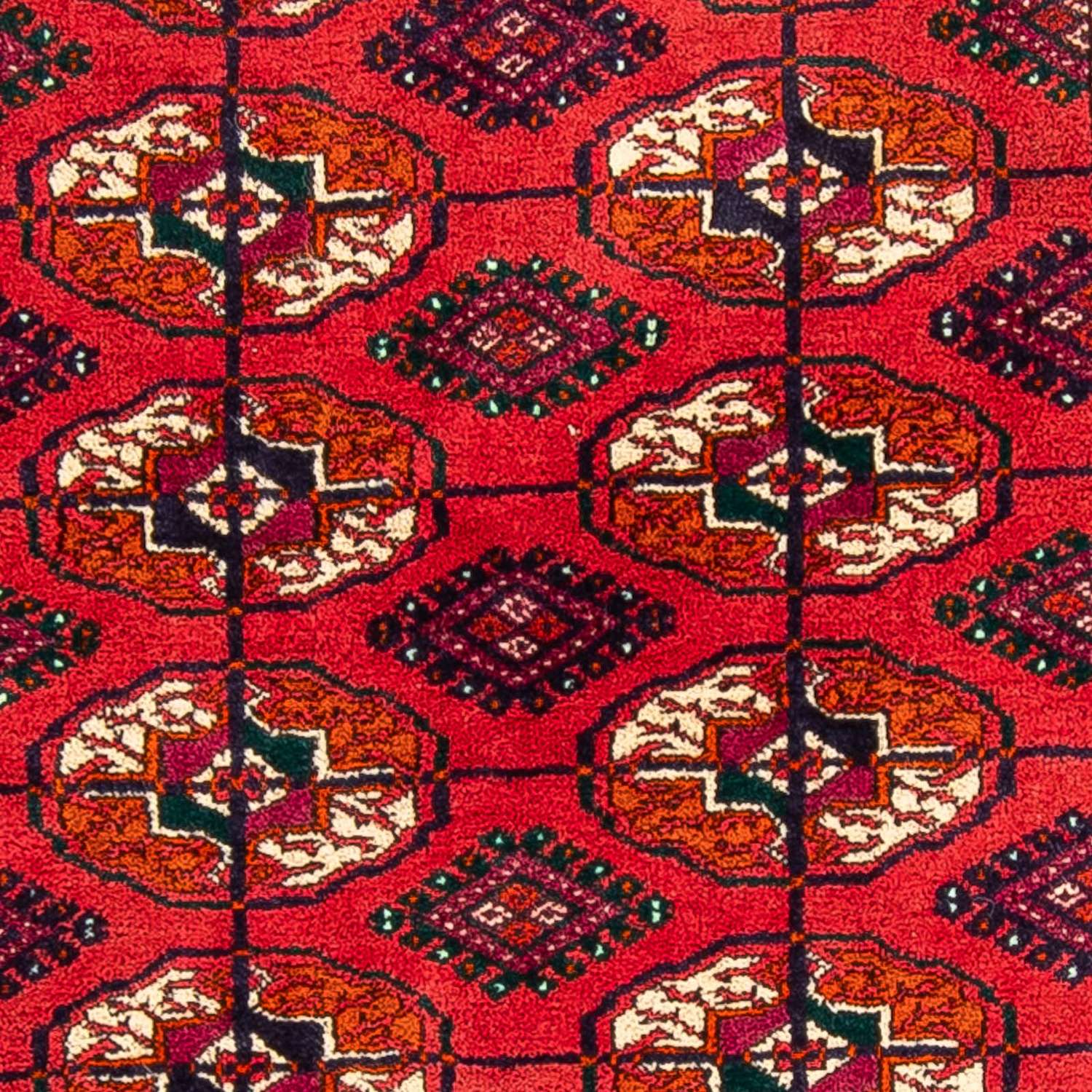 Turkaman Rug - 123 x 83 cm - dark red