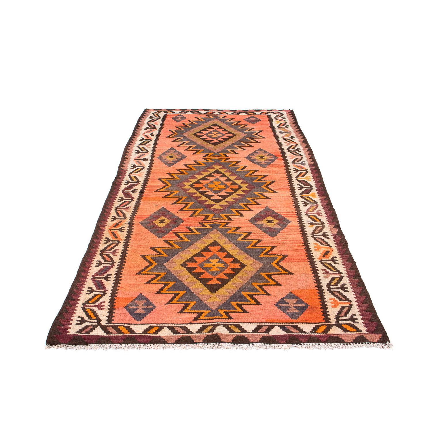 Runner Kelim Rug - Old - 265 x 140 cm - multicolored