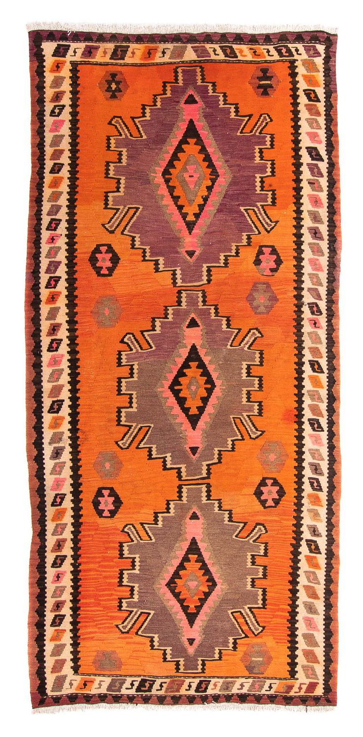 Runner Kelim Rug - Old - 265 x 135 cm - multicolored