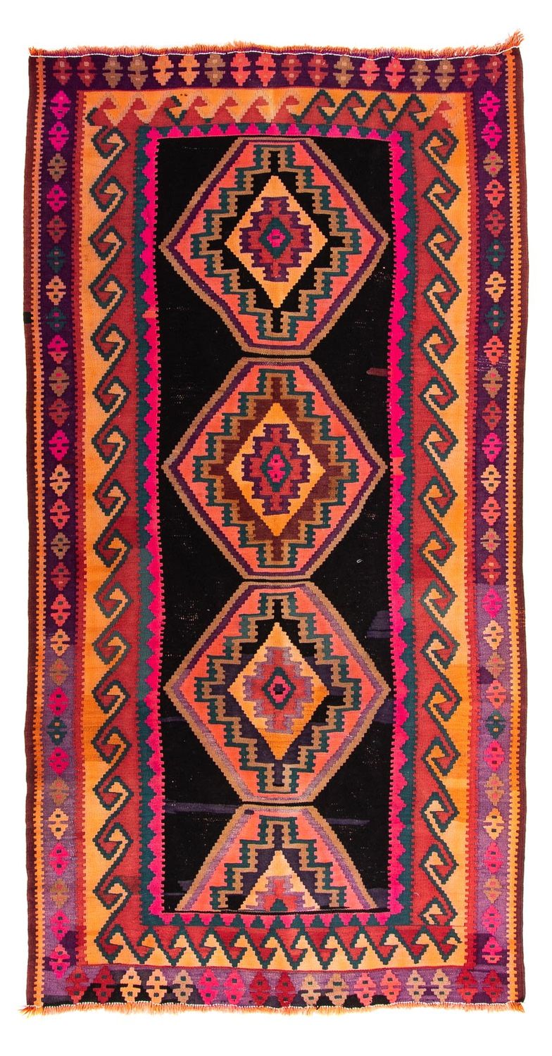 Runner Kelim Rug - Old - 310 x 160 cm - multicolored