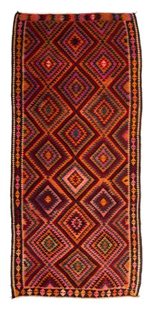 Runner Kelim Rug - Old - 300 x 140 cm - multicolored