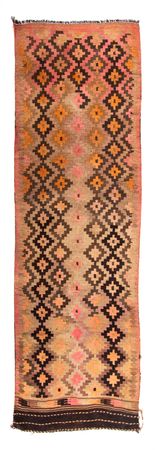 Runner Kelim Rug - Old - 350 x 120 cm - multicolored