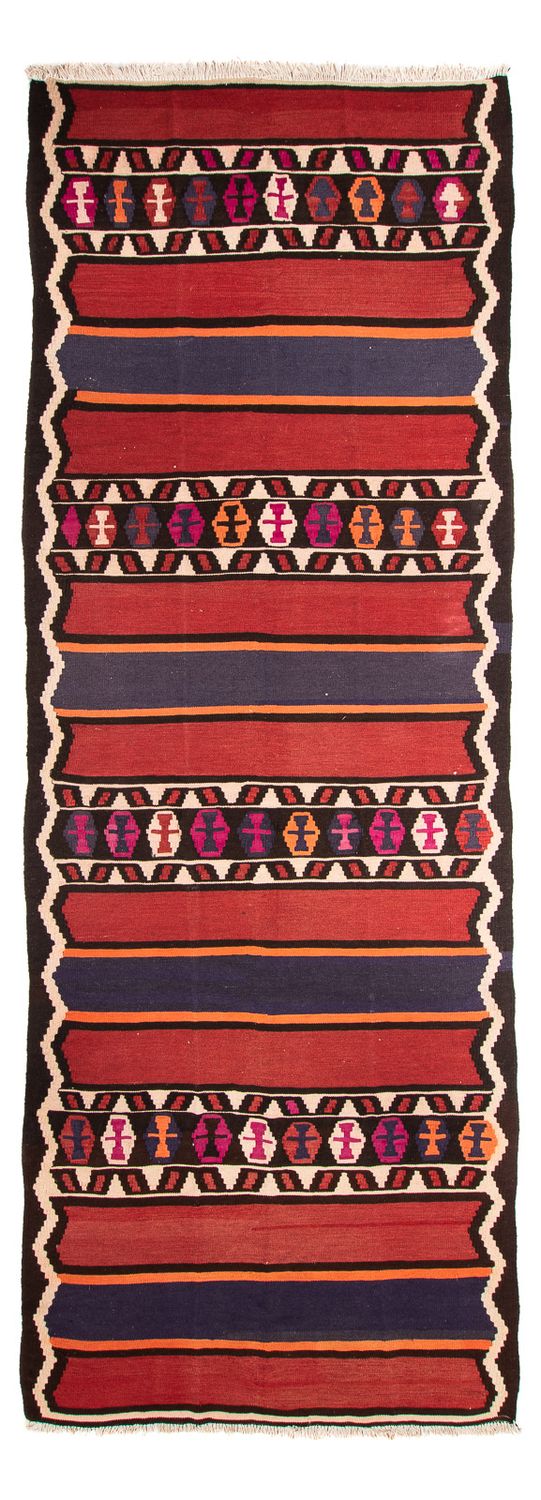 Runner Kelim Rug - Old - 380 x 135 cm - multicolored