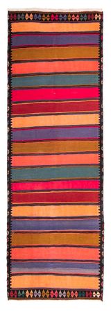 Runner Kelim Rug - Old - 370 x 137 cm - multicolored