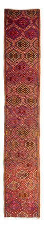 Runner Kelim Rug - Old - 380 x 70 cm - multicolored