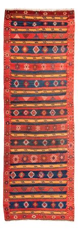 Runner Kelim Rug - Old - 400 x 150 cm - multicolored