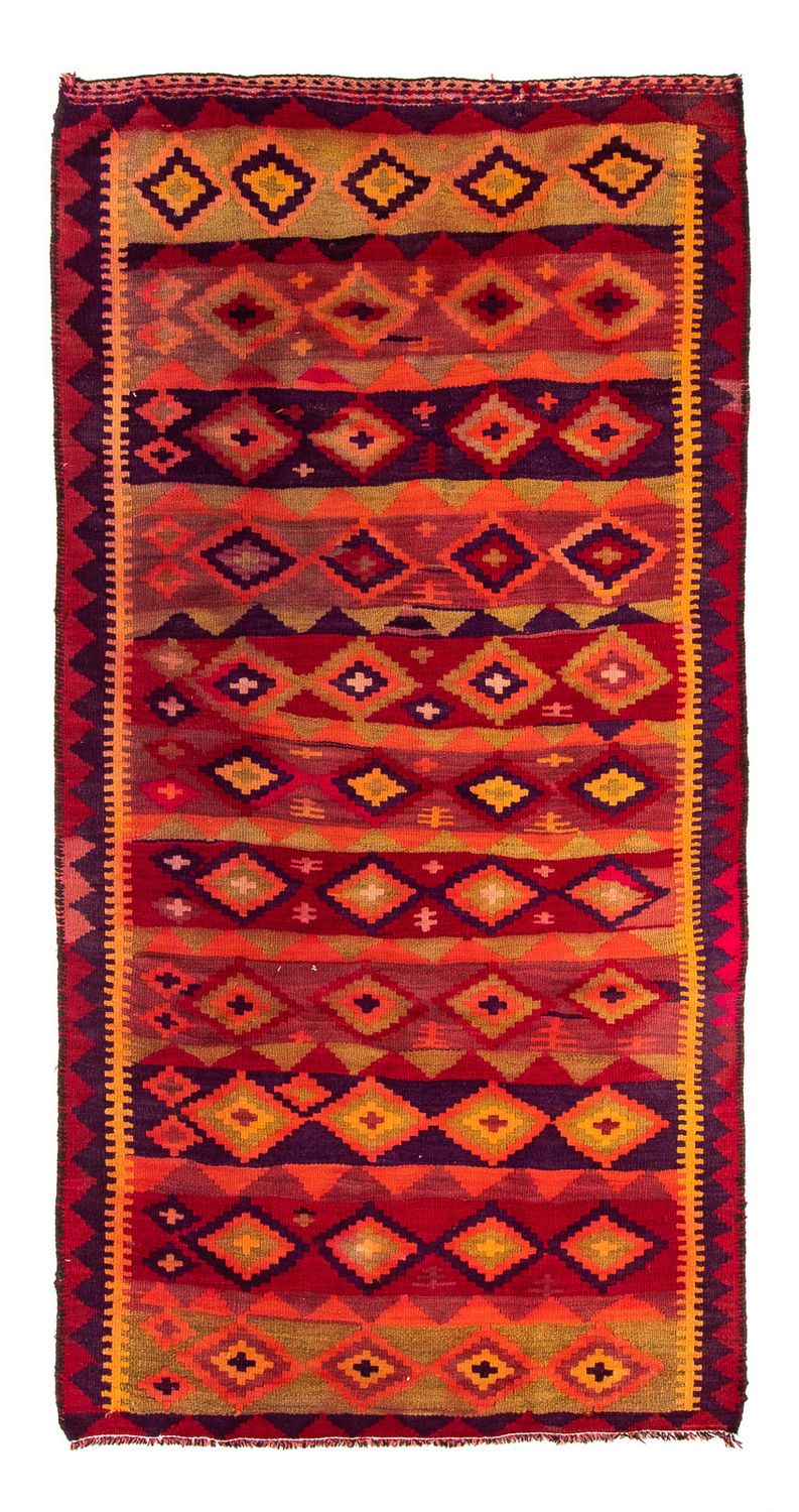 Runner Kelim Rug - Old - 285 x 145 cm - multicolored