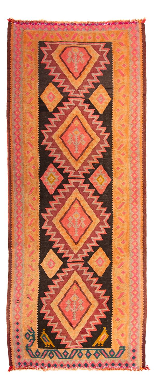 Runner Kelim Rug - Old - 320 x 140 cm - multicolored