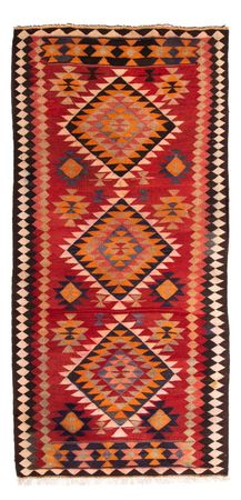 Runner Kelim Rug - Old - 380 x 135 cm - multicolored