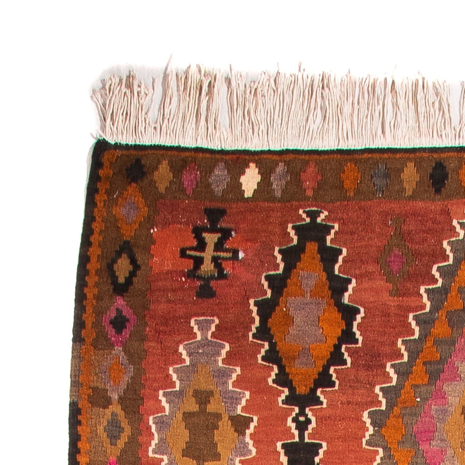 Runner Kelim Rug - Old - 330 x 130 cm - multicolored