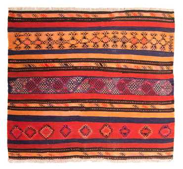 Kelim Rug - Old square  - 150 x 125 cm - multicolored