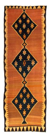 Runner Kelim Rug - Old - 375 x 124 cm - multicolored