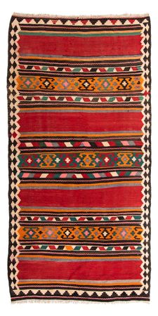 Runner Kelim Rug - Old - 270 x 145 cm - multicolored