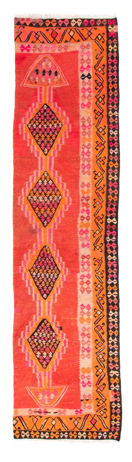 Runner Kelim Rug - Old - 355 x 90 cm - multicolored