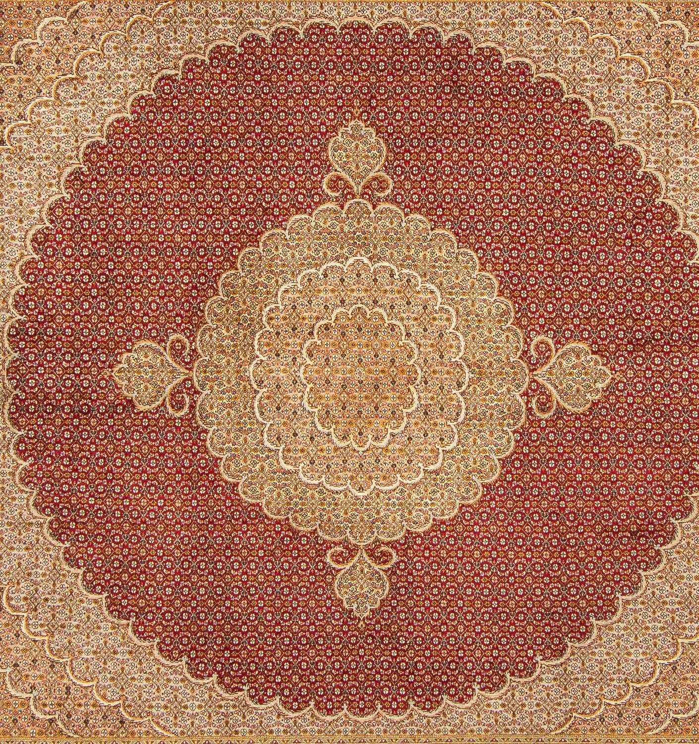 Perser Rug - Tabriz square  - 251 x 247 cm - dark red