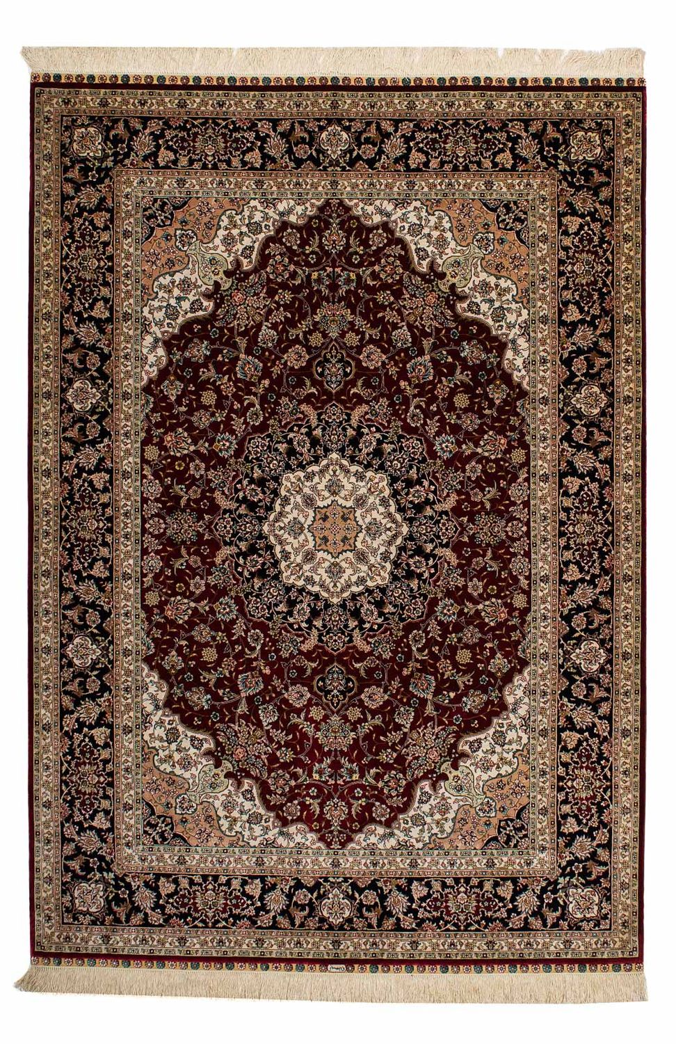 Perser Rug - Ghom - 197 x 133 cm - dark red