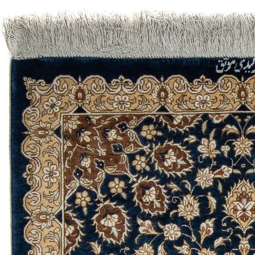 Perser Rug - Ghom - 84 x 55 cm - dark blue