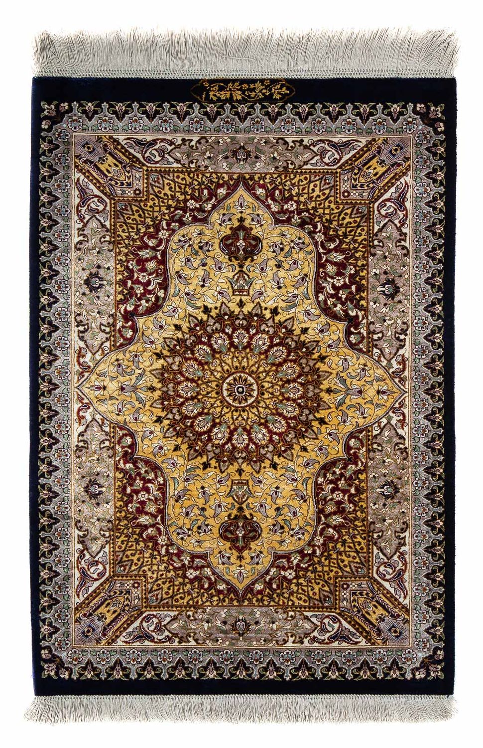 Perser Rug - Ghom - 87 x 59 cm - dark blue