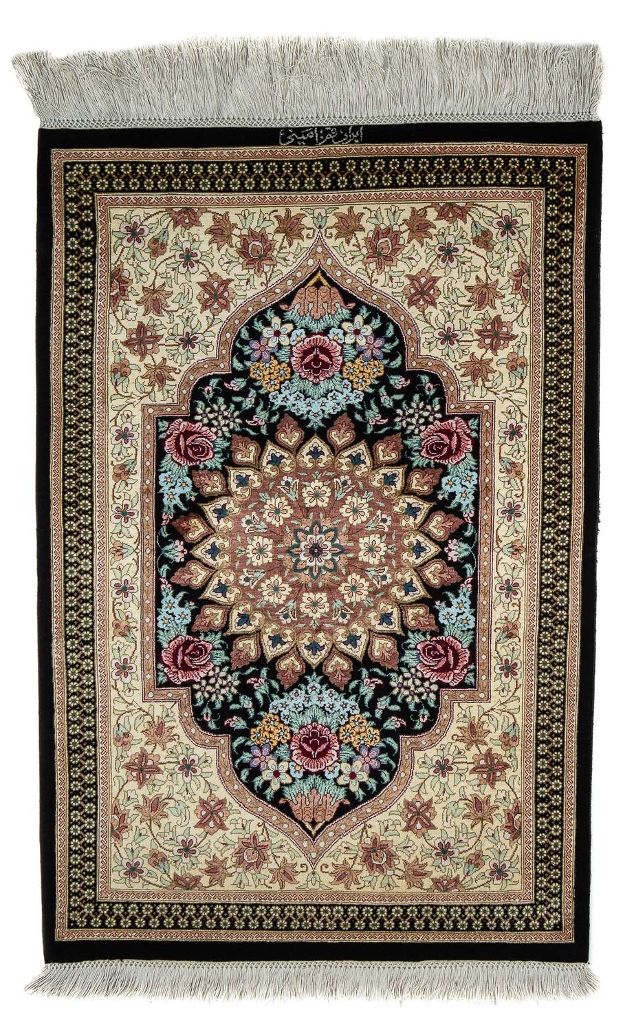 Perser Rug - Ghom - 89 x 59 cm - dark blue