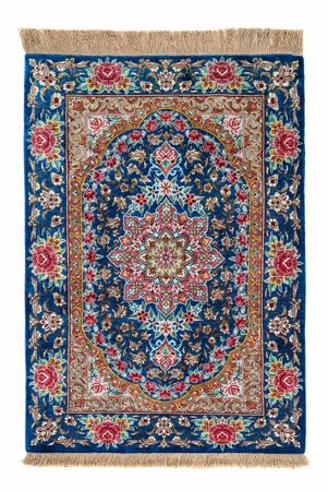 Perser Rug - Ghom - 80 x 55 cm - dark blue