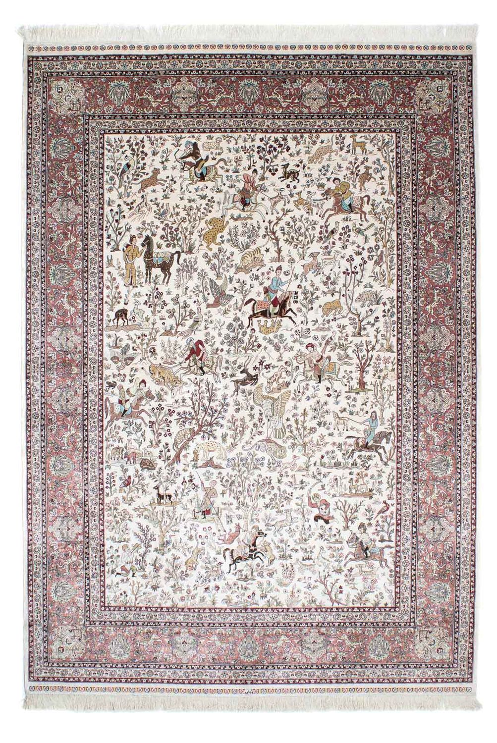 Oriental Rug - Hereke - 244 x 169 cm - beige