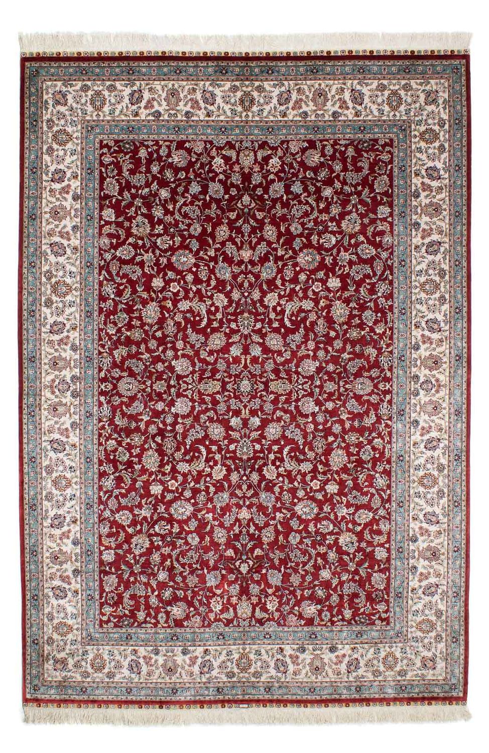 Oriental Rug - Hereke - 246 x 170 cm - dark red