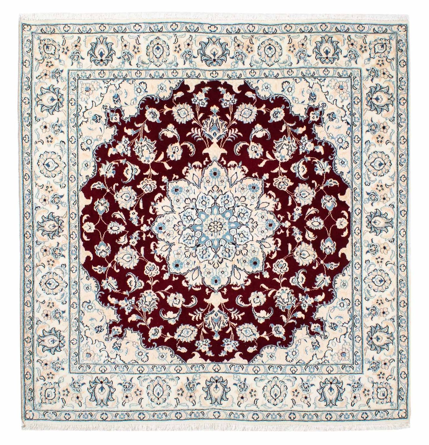 Perser Rug - Nain - Royal square  - 154 x 143 cm - dark red