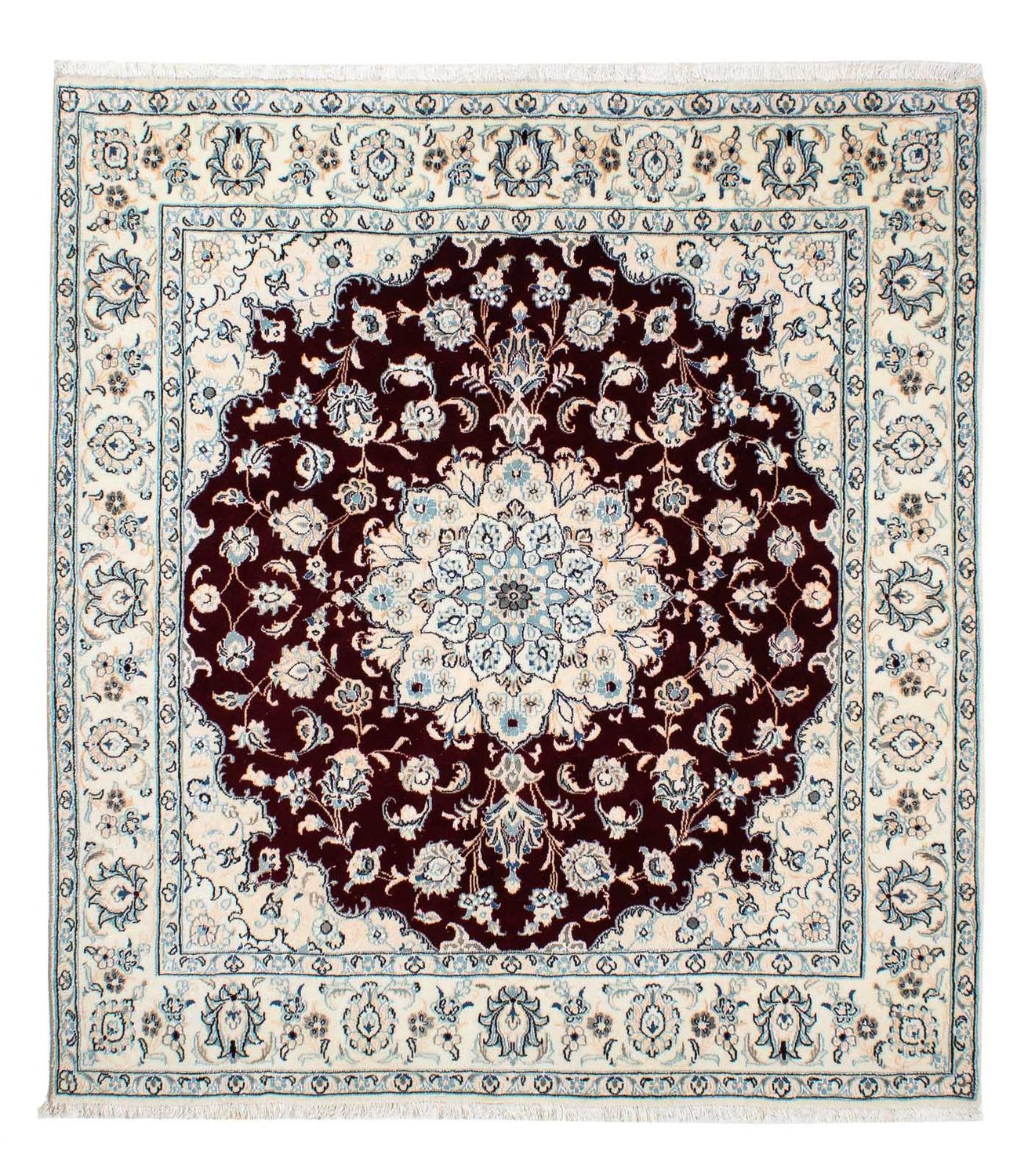 Perser Rug - Nain - Royal square  - 156 x 143 cm - dark red