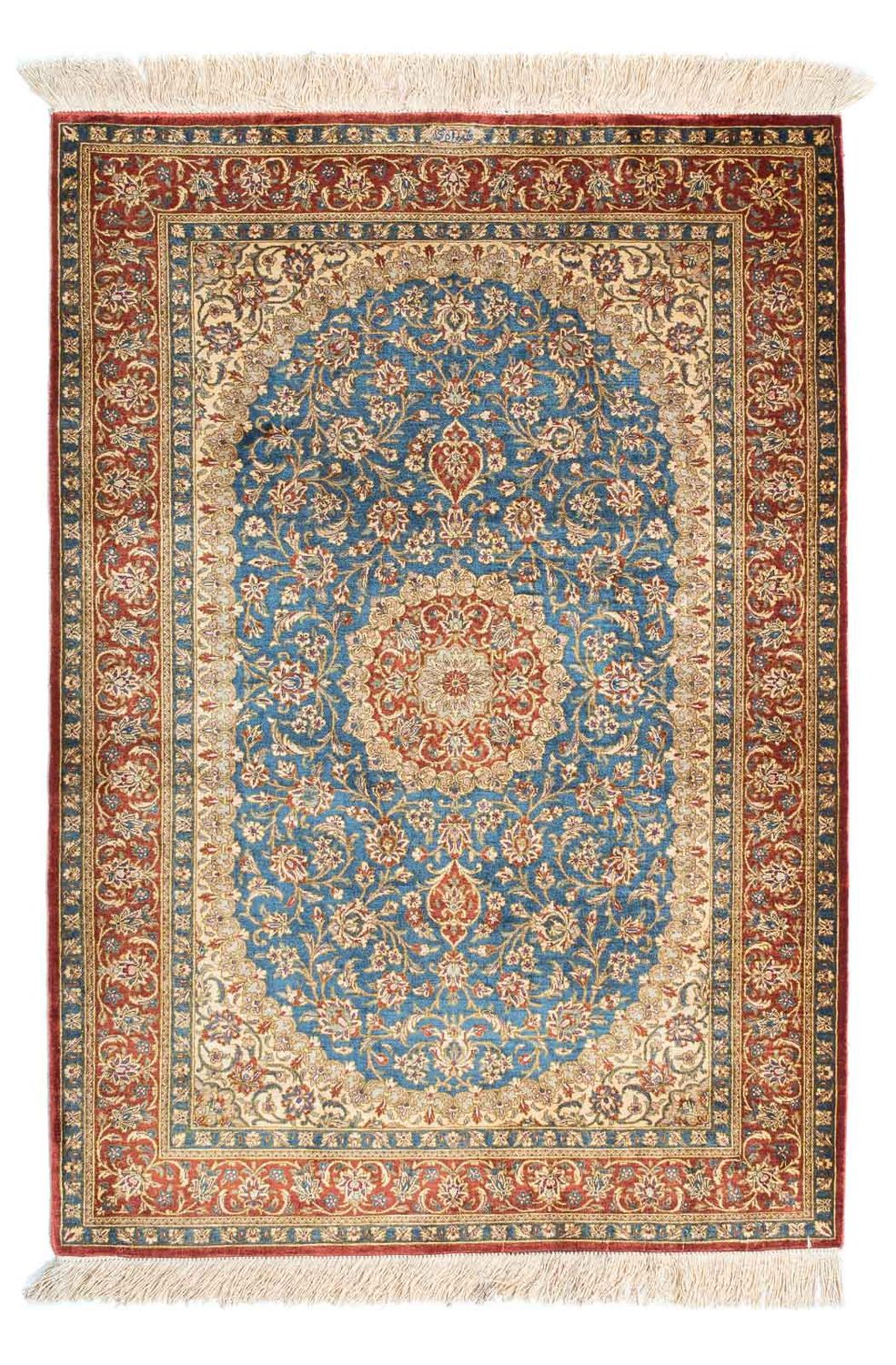 Perser Rug - Ghom - 117 x 80 cm - turquoise