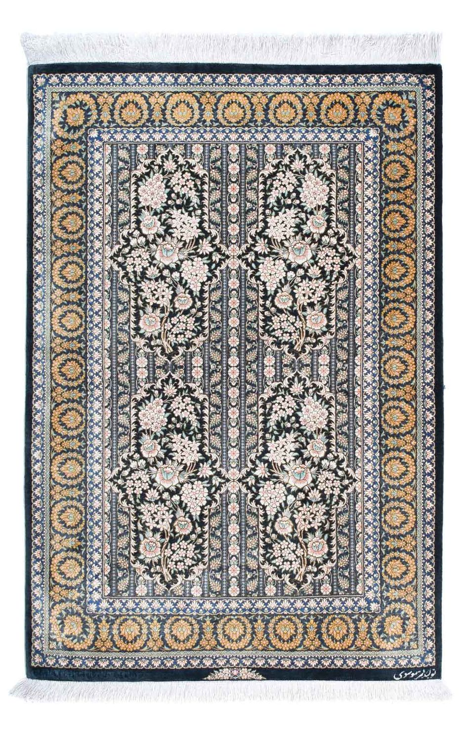 Perser Rug - Ghom - 118 x 80 cm - dark blue