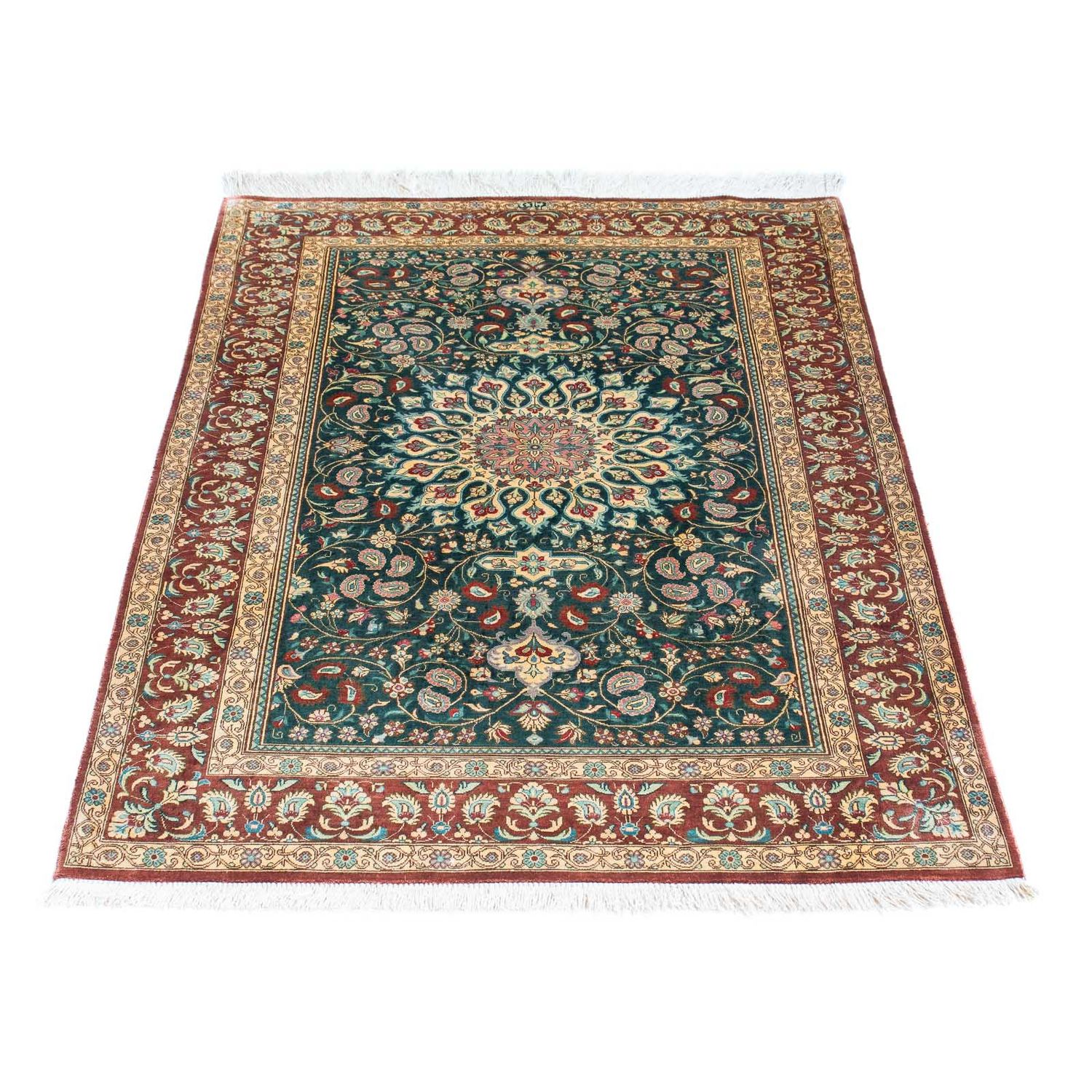 Perser Rug - Ghom - 115 x 80 cm - green