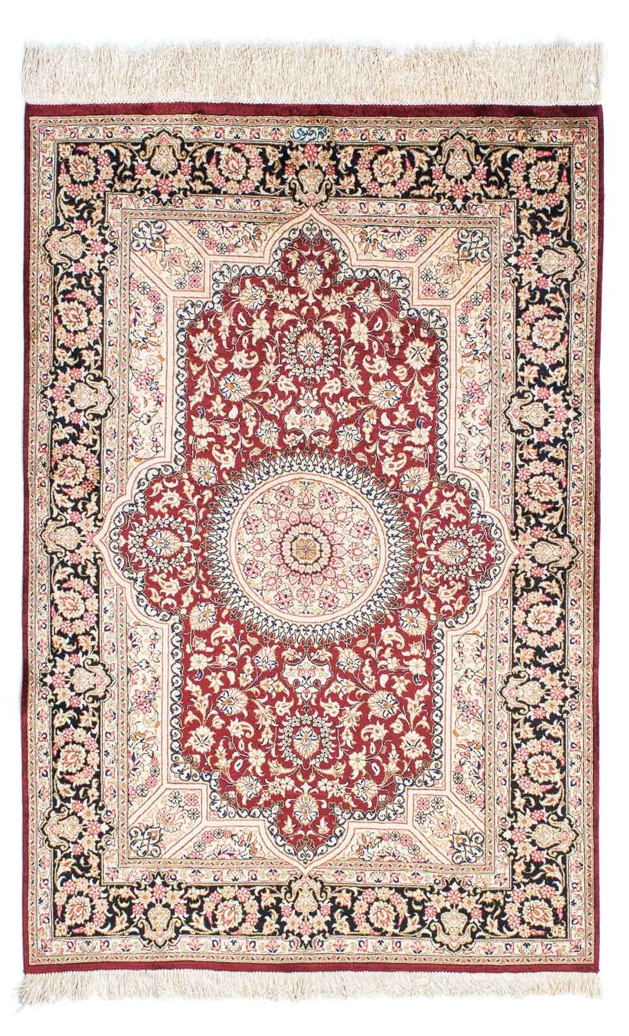 Perser Rug - Ghom - 144 x 95 cm - dark red