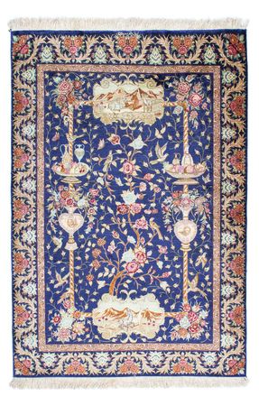 Perser Rug - Ghom - 147 x 100 cm - dark blue